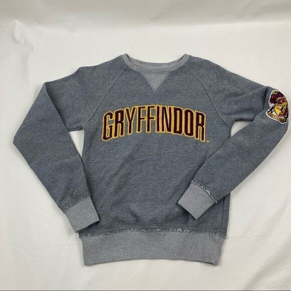 Harry Potter Gryffindor Universal Studios Grey Crewneck Sweatshirt Extra Small - Picture 2 of 6